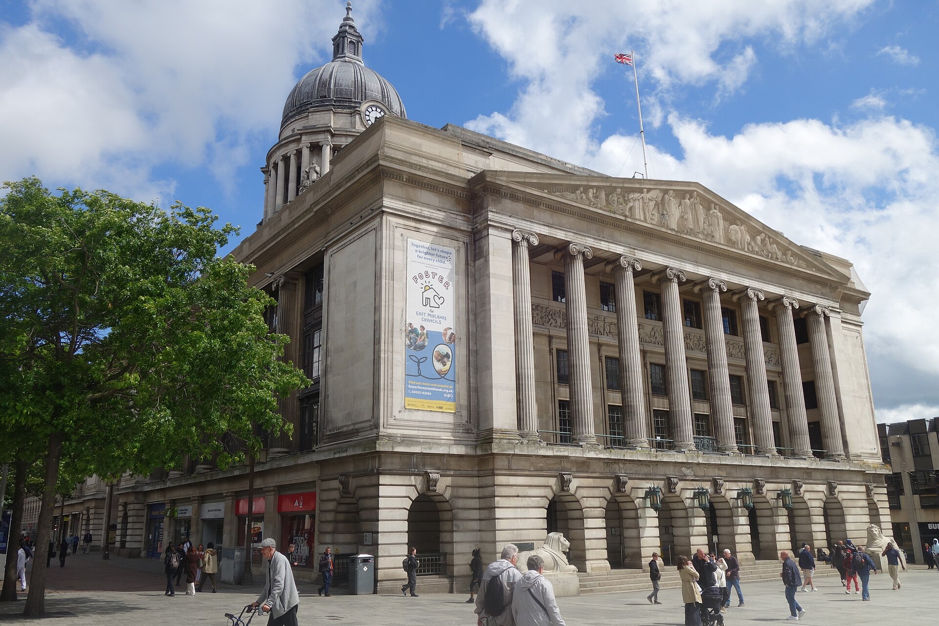 The Council House in Old Market Square, Nottingham city centre